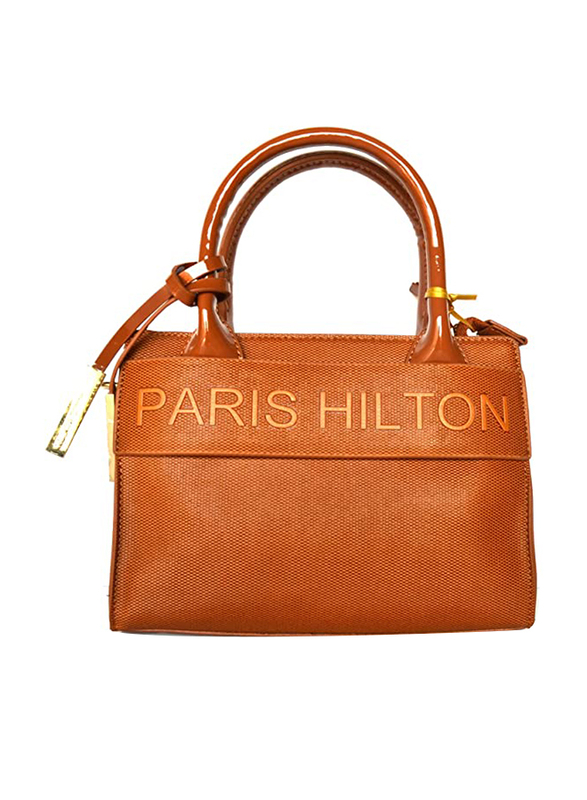 Paris Hilton Handbag with Shoulder Strap for Women, A21014-PH, Brown