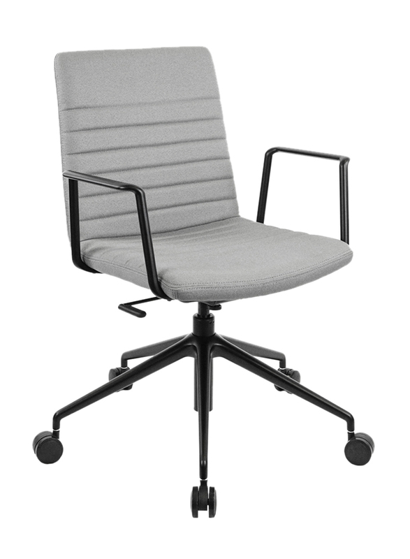 Breedge Dallas Fabric Office Chair, Grey