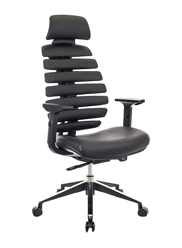 Breedge Ergo Leather Office Chair, Black