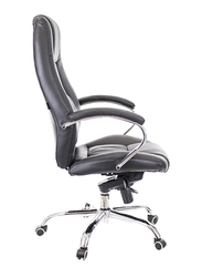 Breedge Kron Leather Executive Office Chair, Black