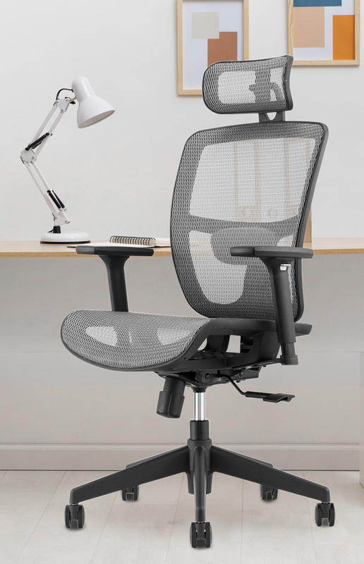 Breedge Dublin Mesh Office Chair, Grey
