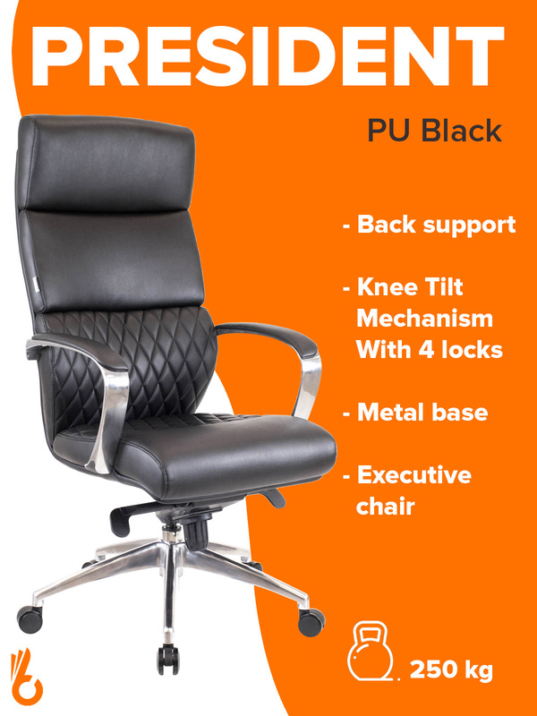 Breedge President PU Office Chair, Black