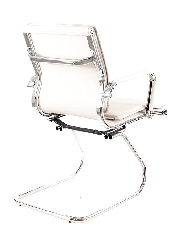 Breedge Nerey PU Visitor Office Chair, White