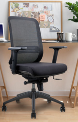 Breedge Porto Mesh Office Chair, Black