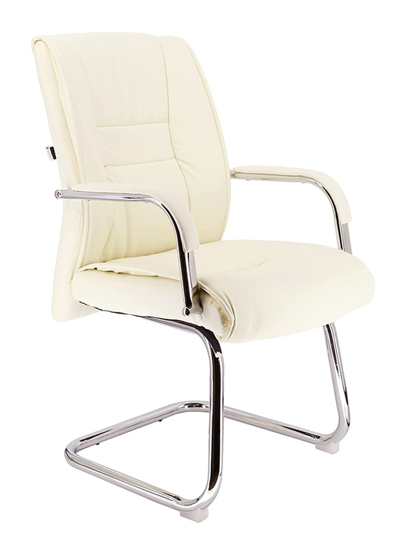 Breedge Kent PU Visitor Office Chair, White