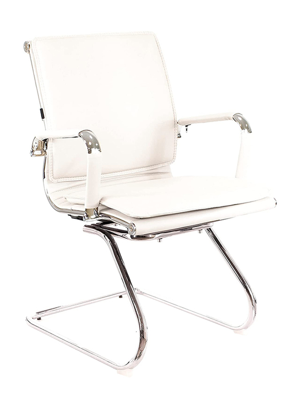 Breedge Nerey PU Visitor Office Chair, White