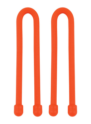 Nite Ize 6-Inch Reusable Rubber Twist Gear Tie, 2 Pieces, Bright Orange