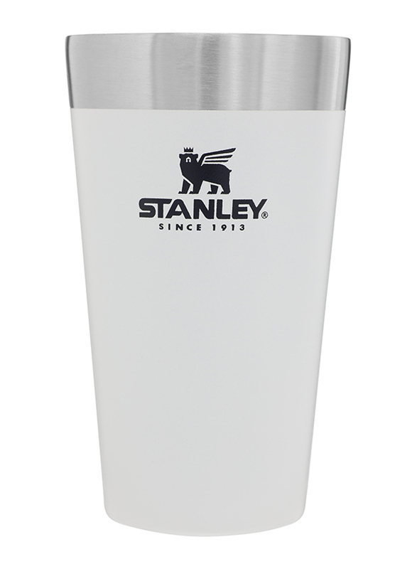 Stanley 0.47 Ltr Adventure Stacking Stainless Steel Beer Pint, Polar White