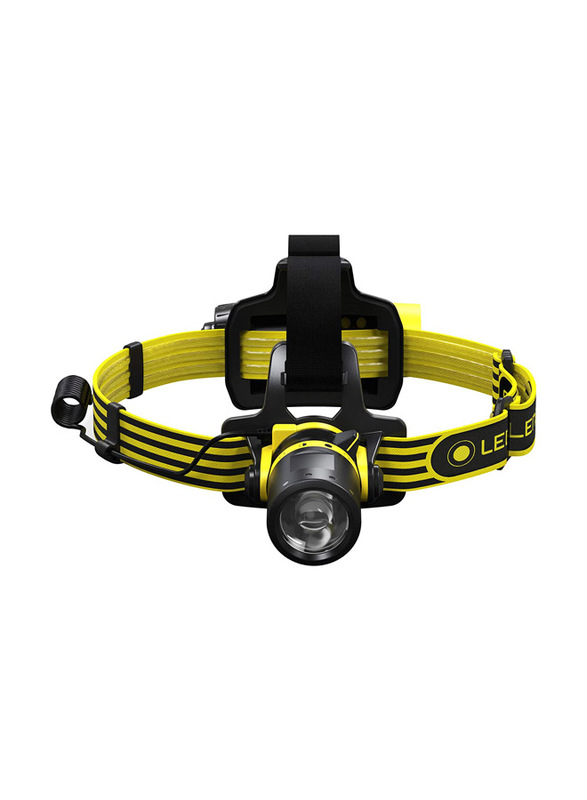 Ledlenser EXH8R Gift Box Rechargeable Headlamp, Black/Yellow