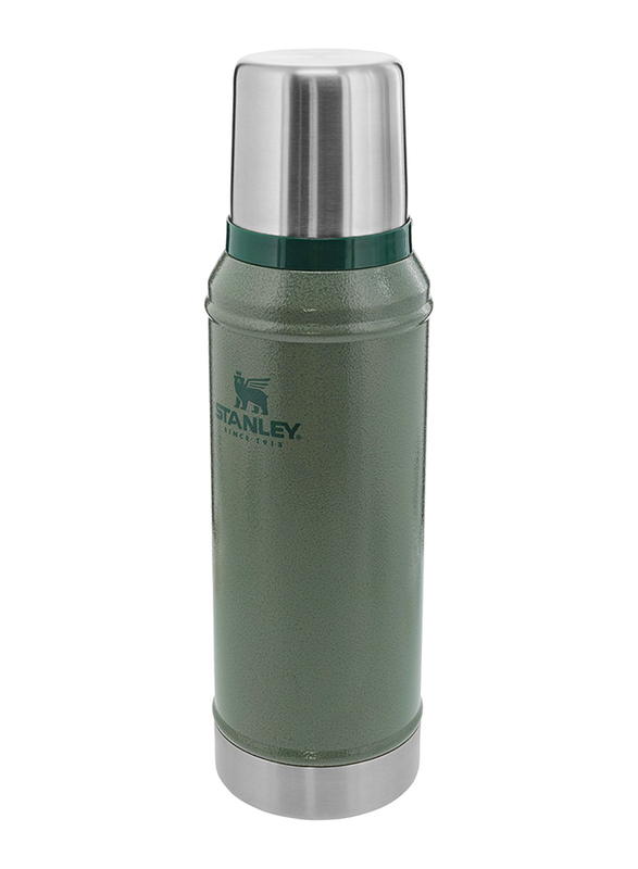 Stanley 0.47 Ltr Classic Legendary Stainless Steel Thermos, Hammertone Green