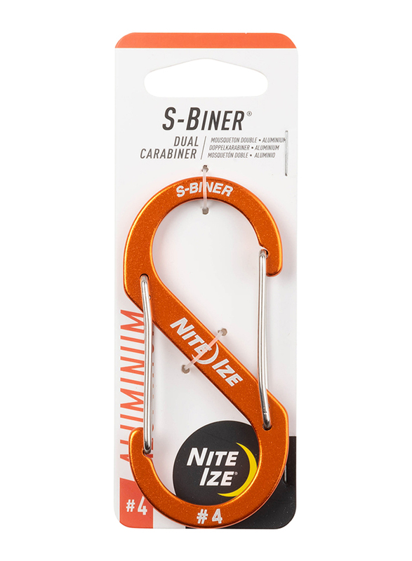 Nite Ize S-Biner Aluminium #4 Dual Carabiner, Orange