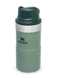 Stanley 0.25 Ltr Trigger Action Stainless Steel Travel Mug, Hammertone Green