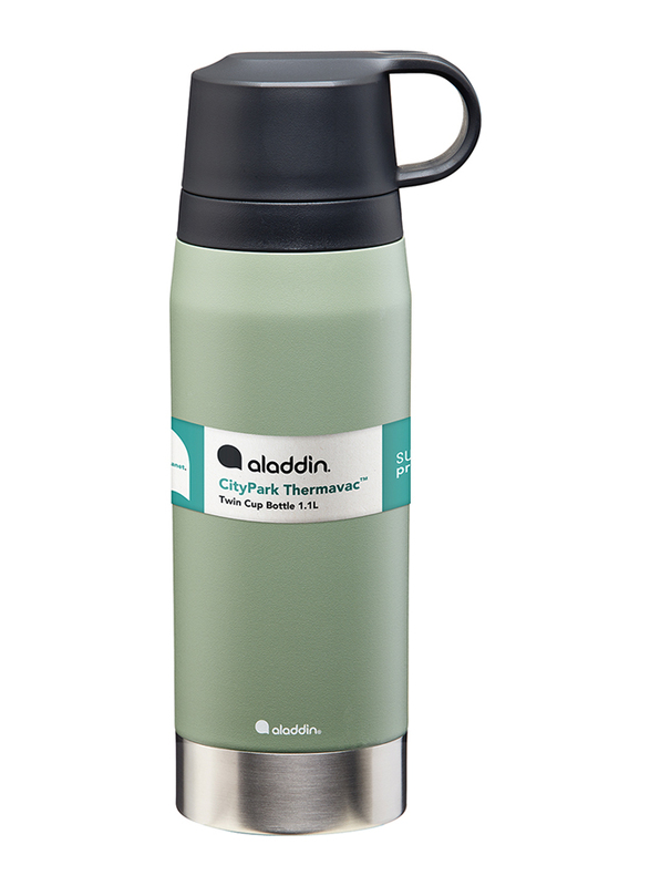 Aladdin 1.1 Ltr CityPark Thermavac Twin Cup Bottle, Sage Green