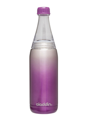 Aladdin 0.6 Ltr Stainless Steel Fresco Twist & Go Thermavac Water Bottle, Purple