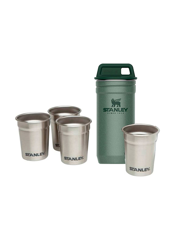 Stanley 4-Piece Adventure Nesting Stainless Steel Shot Glass Set, Hammertone Green