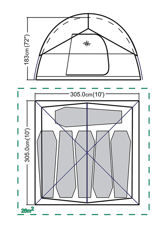 Coleman 6-Person Sundome Tent, Green