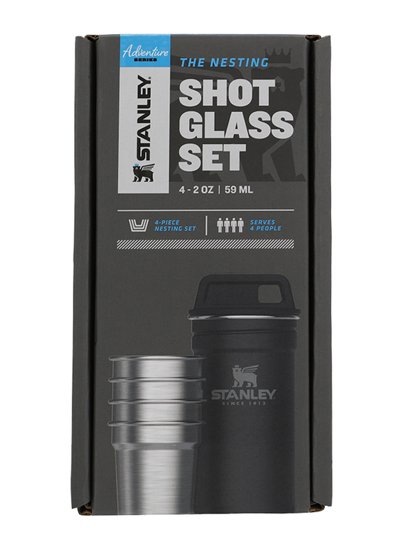 Stanley 4-Piece Adventure Nesting Stainless Steel Shot Glass Set, Matte Black