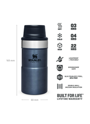 Stanley 0.25 Ltr Trigger Action Stainless Steel Travel Mug, Nightfall