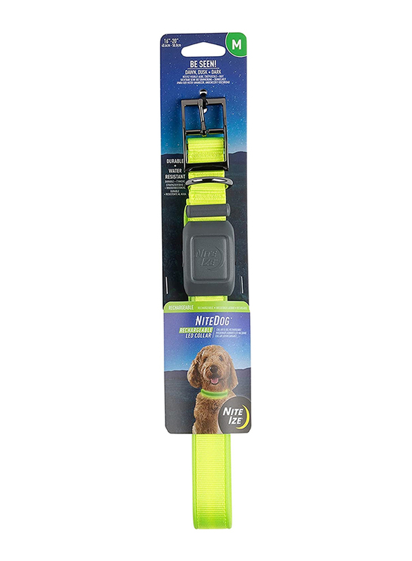 Nite Ize Rechargeable Led Collar, Medium, Lime
