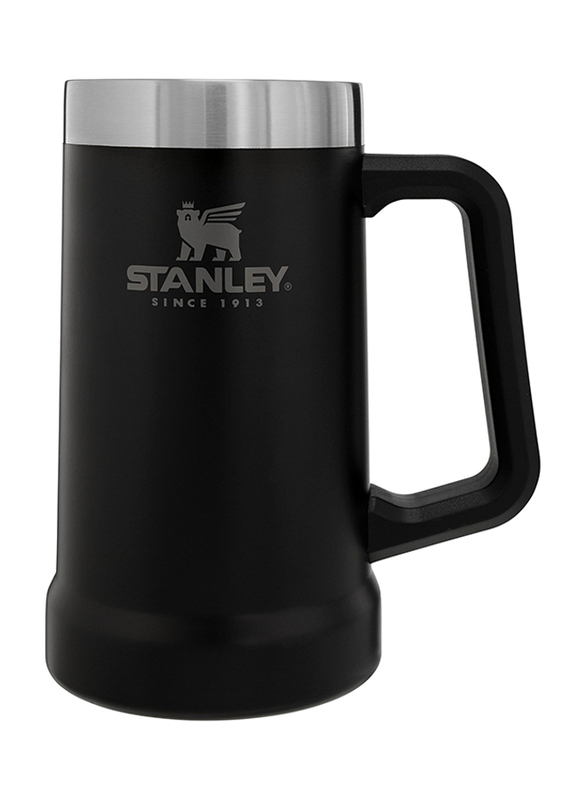 Stanley 0.7 Ltr Adventure Vacuum Stainless Steel Beer Stein, Matte Black