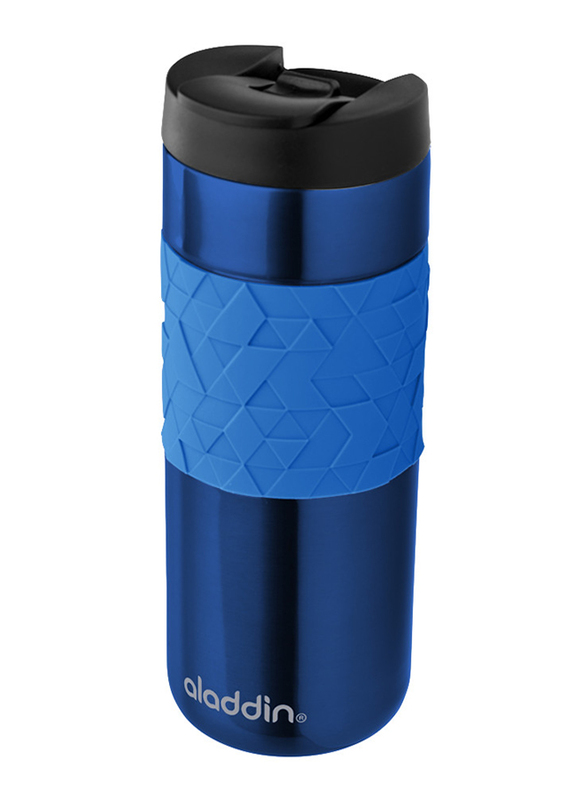 Aladdin 0.47 Ltr Easy-Grip Leak-Lock Double Wall Vacuum Insulated Mug, Blue