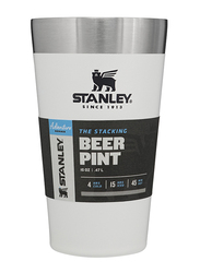 Stanley 0.47 Ltr Adventure Stacking Stainless Steel Beer Pint, Polar White