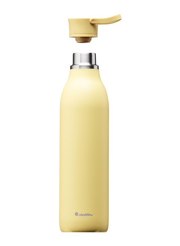 Aladdin 0.6 Ltr Cityloop Thermavac Stainless Steel Water Bottle, Lemon Yellow