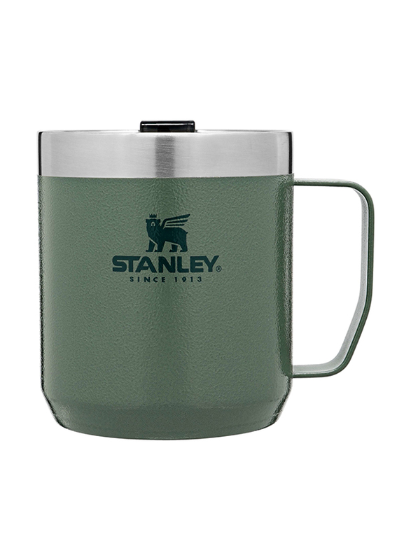 Stanley 0.35 Ltr Classic Legendary Stainless Steel Camp Mug, Hammertone Green