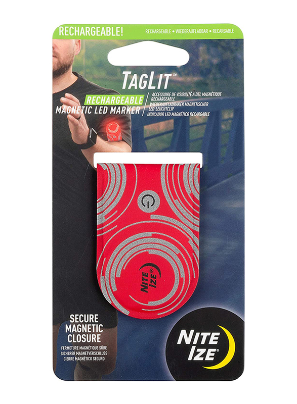 Nite Ize Taglit Rechargeable Magnetic LED Marker, Red
