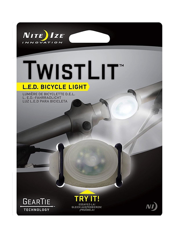 Nite Ize Twist Lit Innovation Led Bicycle Light, TLT-03-02, White