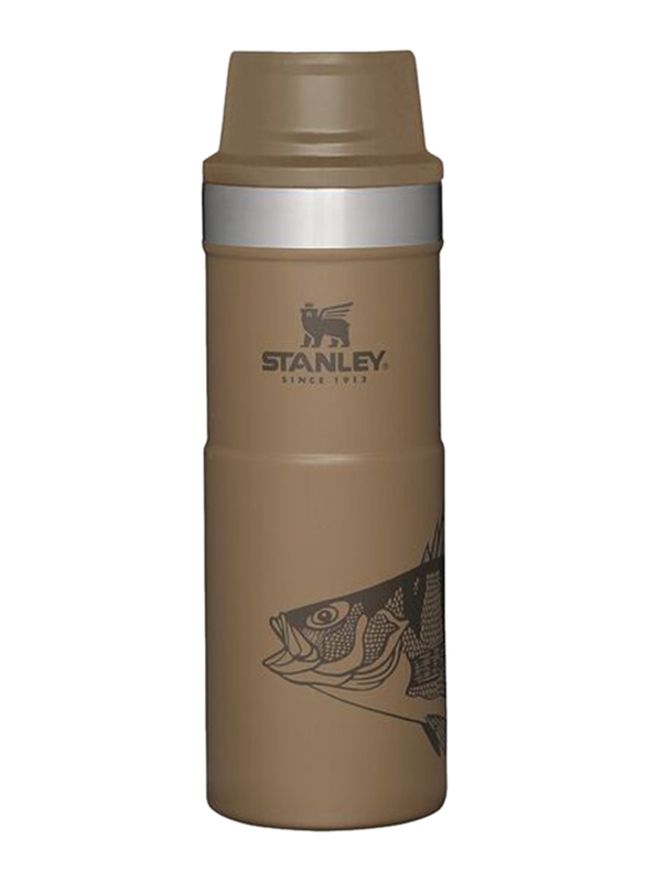 Stanley 0.47 Ltr Classic Trigger Action Stainless Steel Travel Mug, Peter Perch