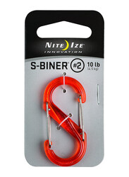 Nite Ize S-Biner Plastic #2 Dual Carabiner, Orange