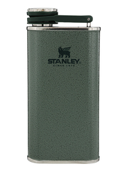 Stanley 0.23 Ltr Classic Wide Mouth Stainless Steel Hip Flasks, Hammertone Green