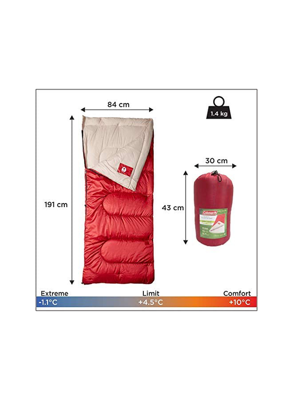 Coleman Palmetto Sleeping Bag, Red