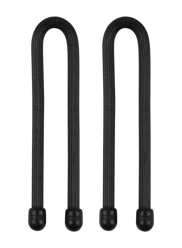 Nite Ize 6-Inch Reusable Rubber Twist Gear Tie, 2 Pieces, Black