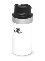 Stanley 0.25 Ltr Trigger Action Stainless Steel Travel Mug, Polar White