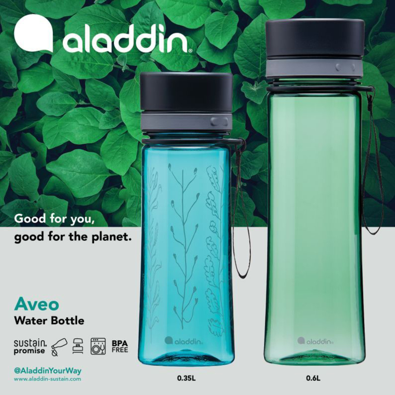 Aladdin 2-Piece Display Collat Aveo Water Bottle, Multicolour