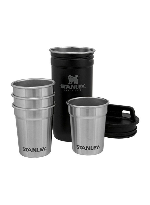 Stanley 4-Piece Adventure Nesting Stainless Steel Shot Glass Set, Matte Black