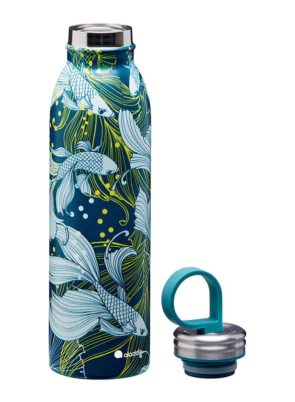 Aladdin 0.55 Ltr Chilled Thermavac Stainless Steel Water Bottle, Goldfish Green