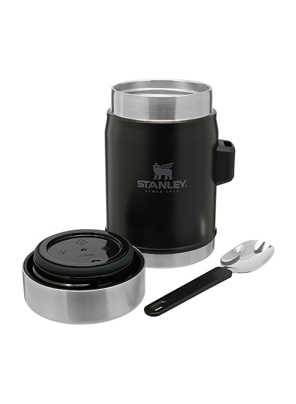 Stanley Classic Legendary Stainless Steel Food Jar, 0.4L, Matte Black