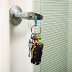 Nite IZE Keyring Locker S-Biner Plastic Key Chain, 6 Pieces, Multicolour
