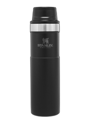 Stanley 0.47 Ltr Classic Trigger Action Stainless Steel Travel Mug, Matte Black