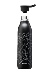 Aladdin 0.6 Ltr Cityloop Thermavac Stainless Steel Water Bottle, Black City Print