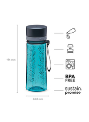 Aladdin 0.35 Ltr Aveo Wildflower Print Water Bottle, Aqua Blue