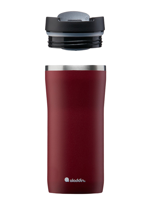 Aladdin 0.25 Ltr Barista Café Thermavac Stainless Steel Flask, Burgandy Red