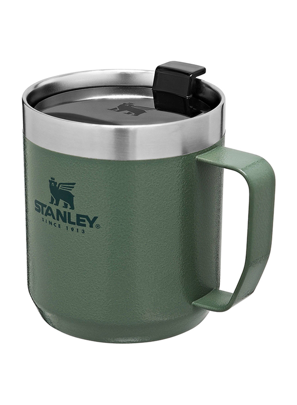 Stanley 0.35 Ltr Classic Legendary Stainless Steel Camp Mug, Hammertone Green