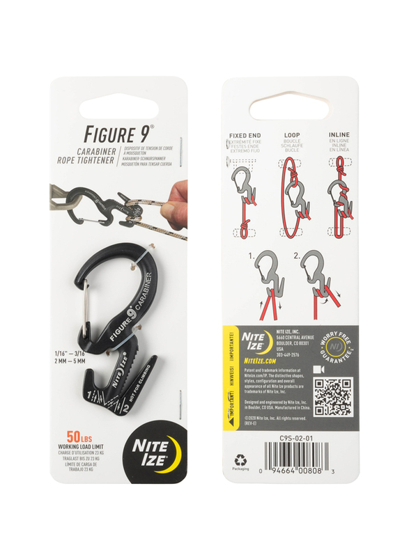 Nite Ize 2-Piece Small F9 Carabiner Set, Black