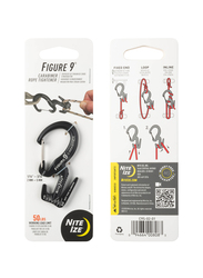 Nite Ize 2-Piece Small F9 Carabiner Set, Black