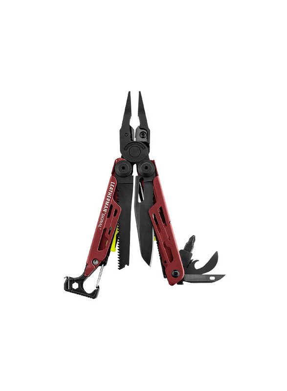 Leatherman Signal Nylon Crimson Peg Multi Tool, Maroon/Black