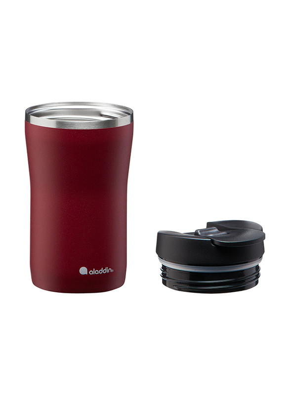 Aladdin 0.35 Ltr Barista Mocca Thermavac Stainless Steel Flask, Burgandy Red